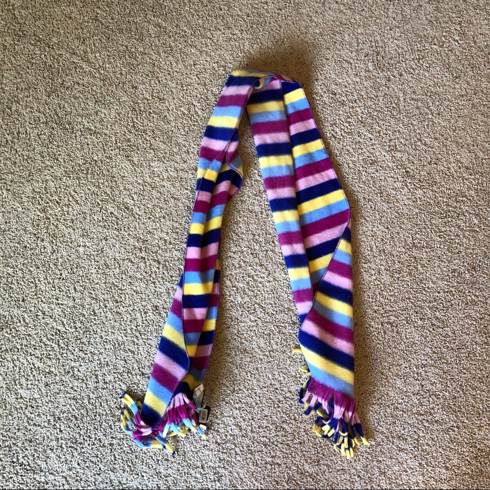 NWT Stripe Fleece Scarf